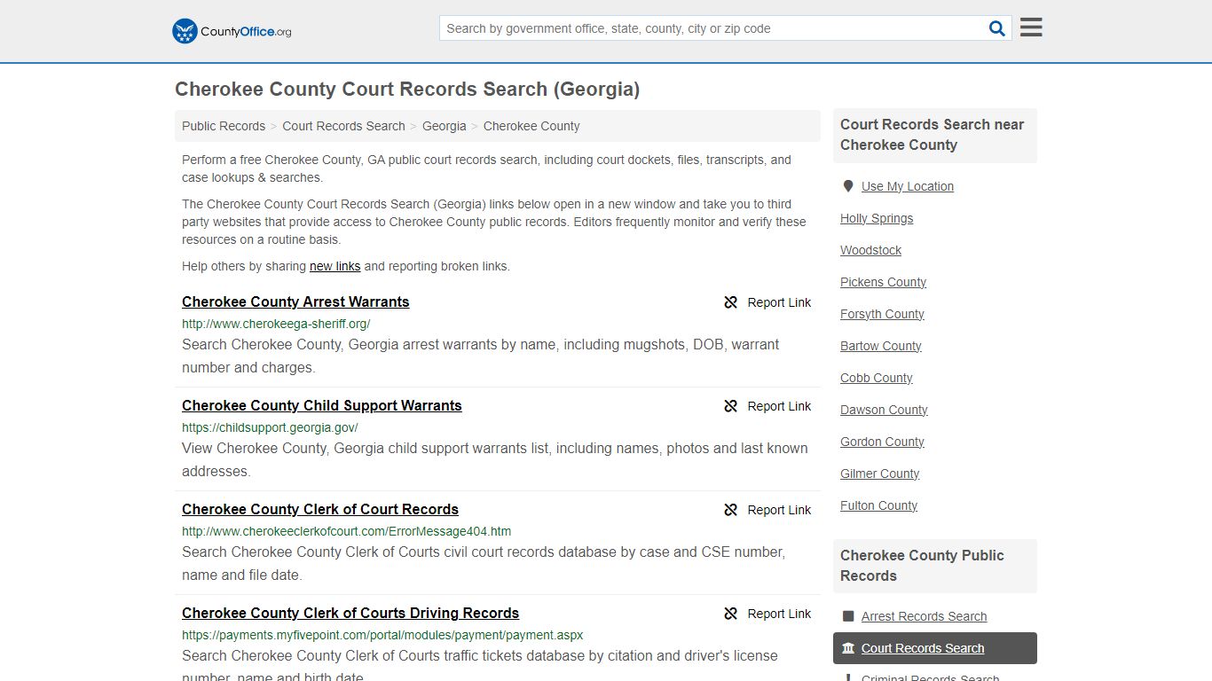 Court Records Search - Cherokee County, GA (Adoptions, Criminal, Child ...